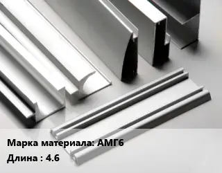 Алюминиевый профиль г-образный АМГ6 L=4.6